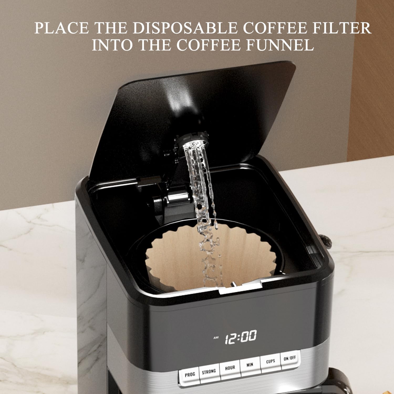 Empstorm Filtros de café de 8 a 12 tazas, 7.875 x 3.25 pulgadas, 100 filtros de café para cesta, papel de filtro de café desechable de 8 a 12 tazas,
