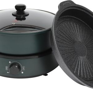 Olla eléctrica con olla de inducción, sartén eléctrica antiadherente, olla eléctrica para quemador de cocina con olla Shabu Shabu, disfruta de una Olla eléctrica con olla de inducción, sartén eléctrica antiadherente, olla eléctrica para quemador de cocina con olla Shabu Shabu, disfruta de una