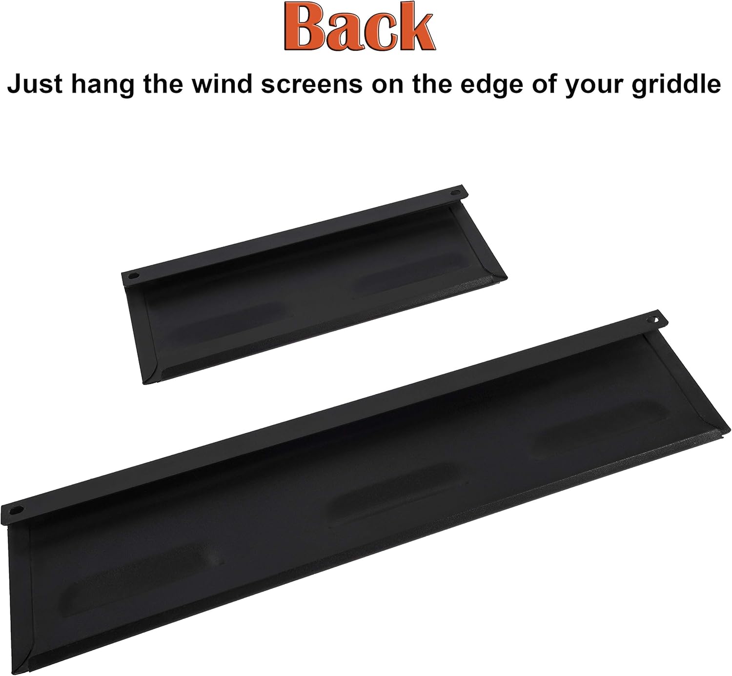 5017 – Pantalla de viento para Blackstone de 17 pulgadas (bandeja de grasa frontal) y otras planchas, protector de viento, color negro