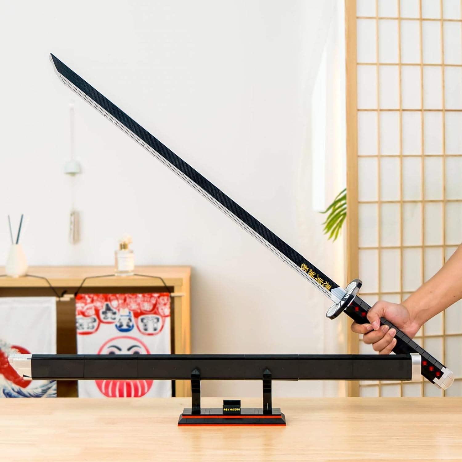 Demon Slayer Kamado Tanjirou – Juego de construcción de espada compatible con Lego, juego de bloques de construcción Katana, regalo para adultos