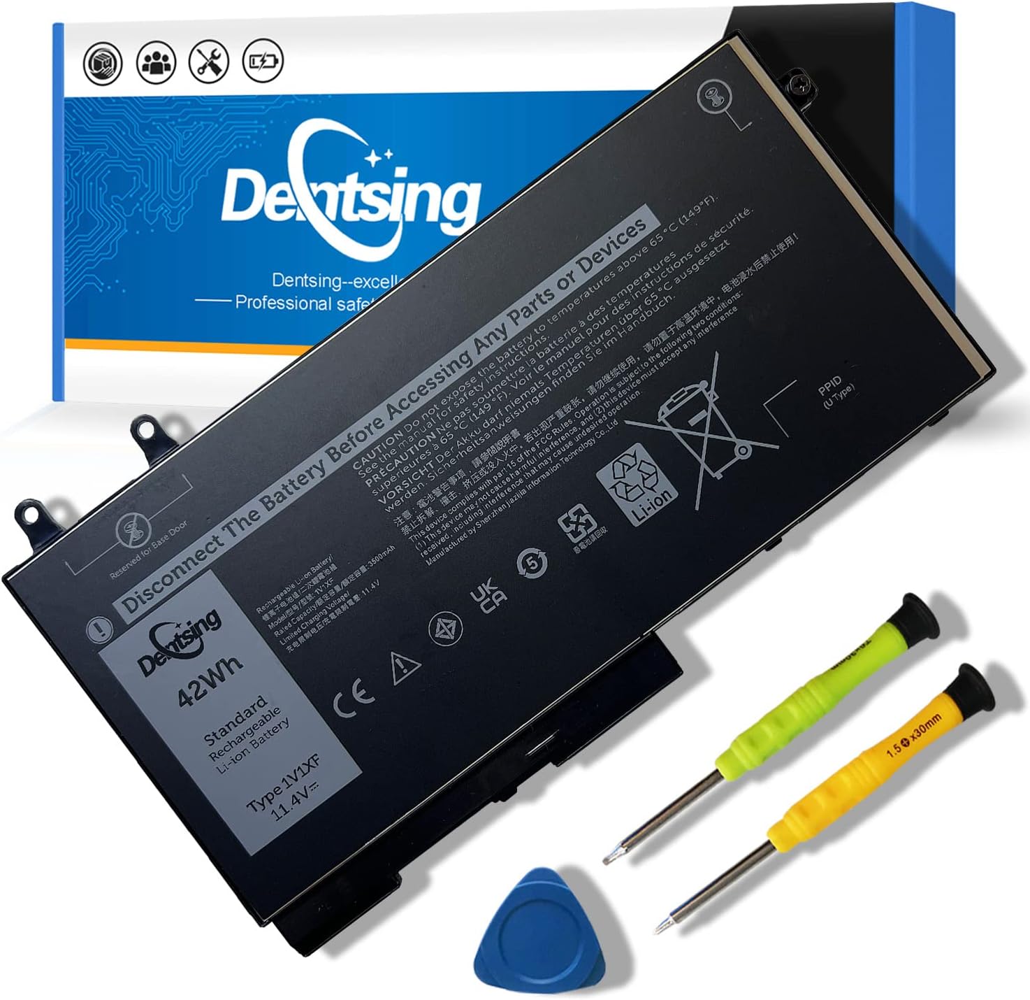 Dentsing 1V1XF – Batería para portátil compatible con Dell Latitude 5400 5410 5500 5510 Precision 3540 3550 Inspiron 7590 7591 7791 2 en 1 Series