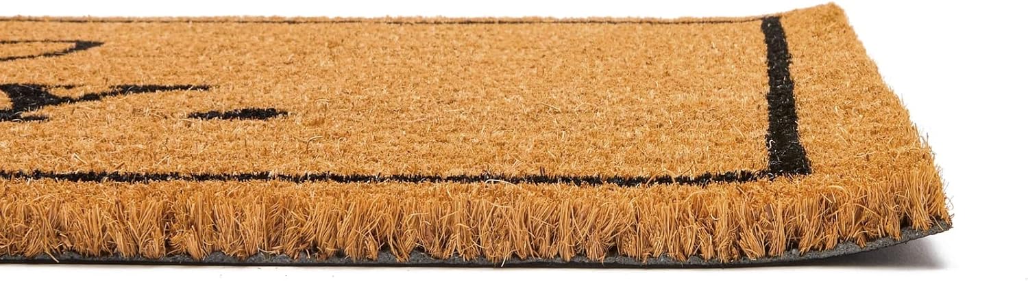 Juvale Felpudo para puerta delantera, divertido tapete de bienvenida para porche o patio al aire libre, fibra de coco natural (17 x 30 pulgadas)