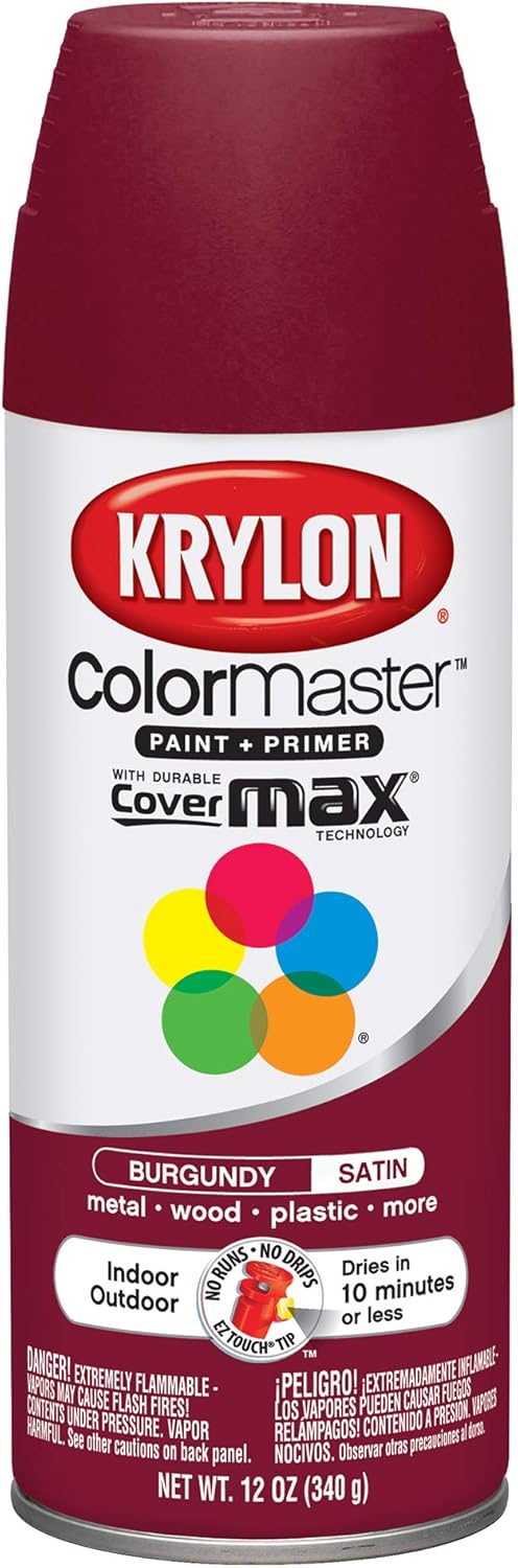 Spray de pintura, decorador Krylon., Satén borgoña