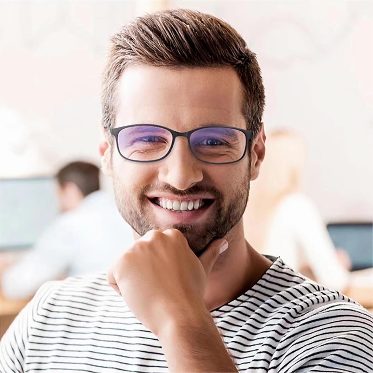 Paquete de 5 lentes de lectura con bloqueo de luz azul, lentes de lectura para mujeres y hombres, filtro antirayos ultravioletareflejo, anteojos