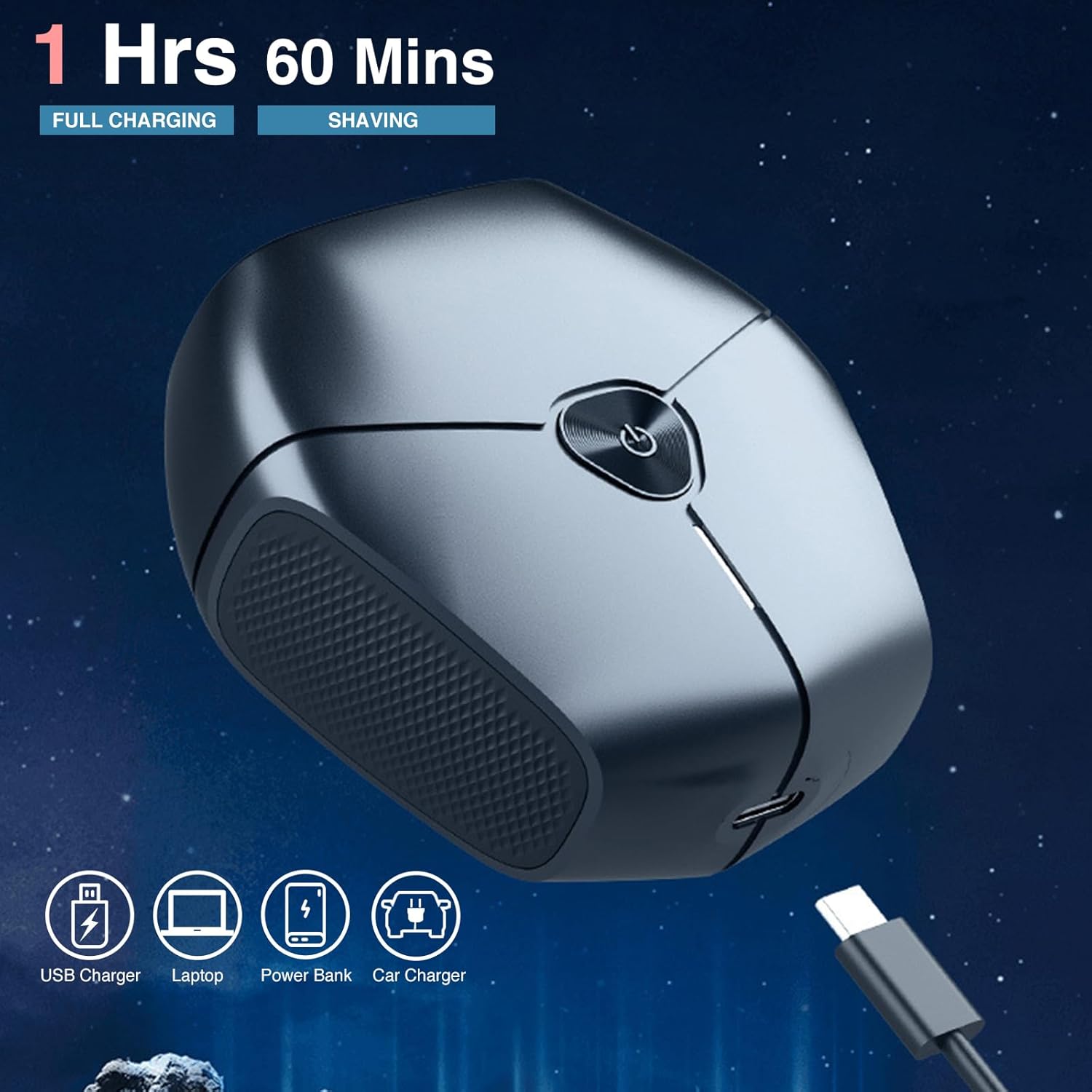 Mini maquinilla de afeitar eléctrica para hombres, afeitadora portátil en seco y húmedo, sin cables, recargable, IPX6, impermeable, flotante,