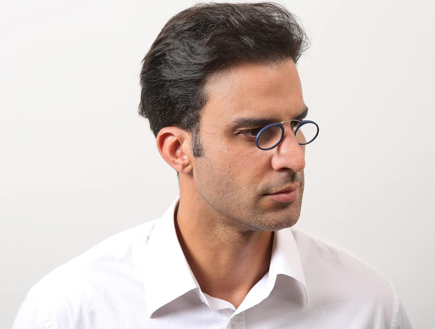 REAVEE Anteojos de lectura ultrafinos sin brazos para hombres y mujeres, sin clip de nariz y sin patillas, bolsillo pequeño con mini funda portátil,
