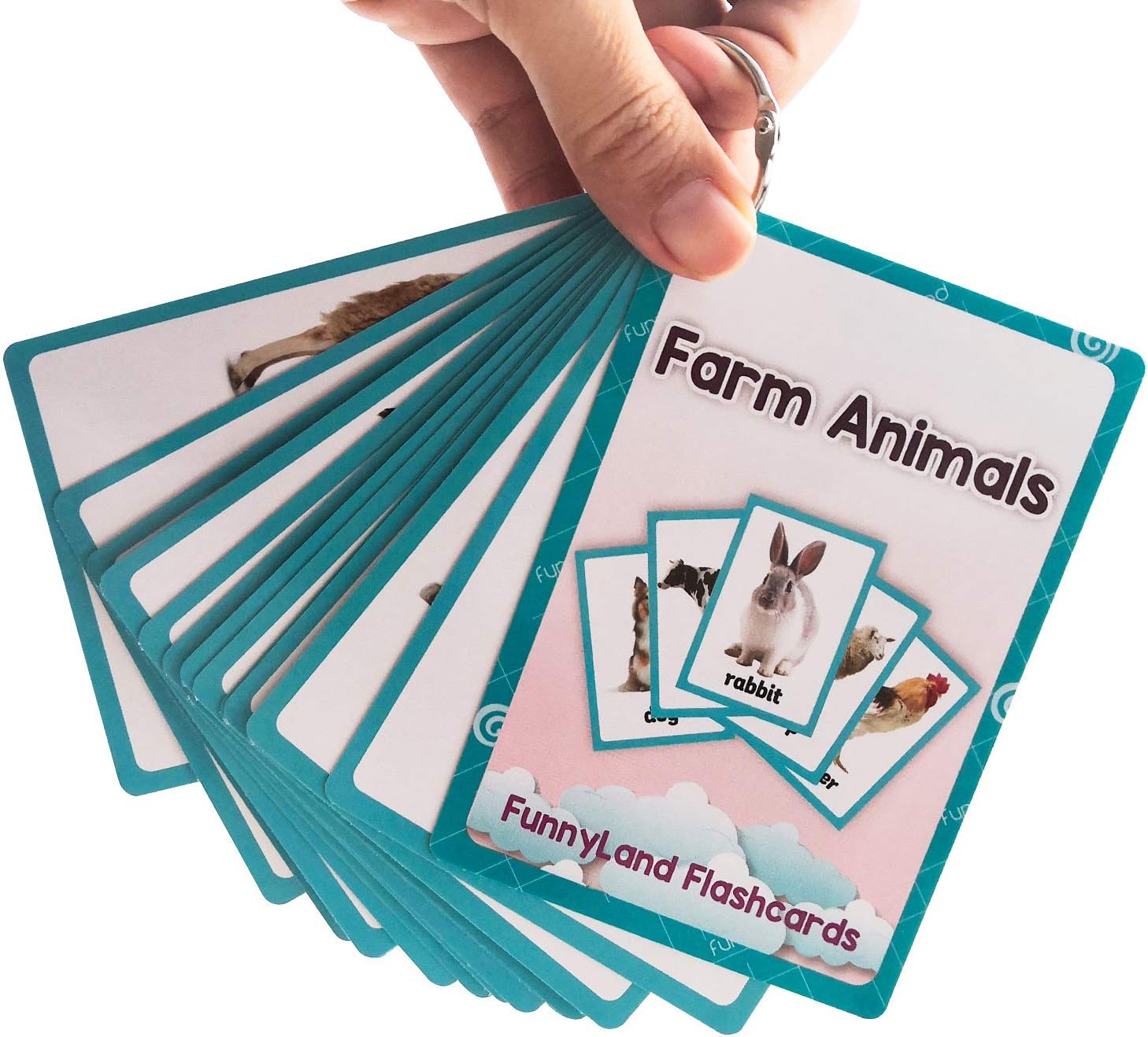 18 unidsset animales de granja regalos niños tarjetas flash inglés tarjeta de bolsillo educativo aprendizaje bebé juguetes para niños pre-jardín de