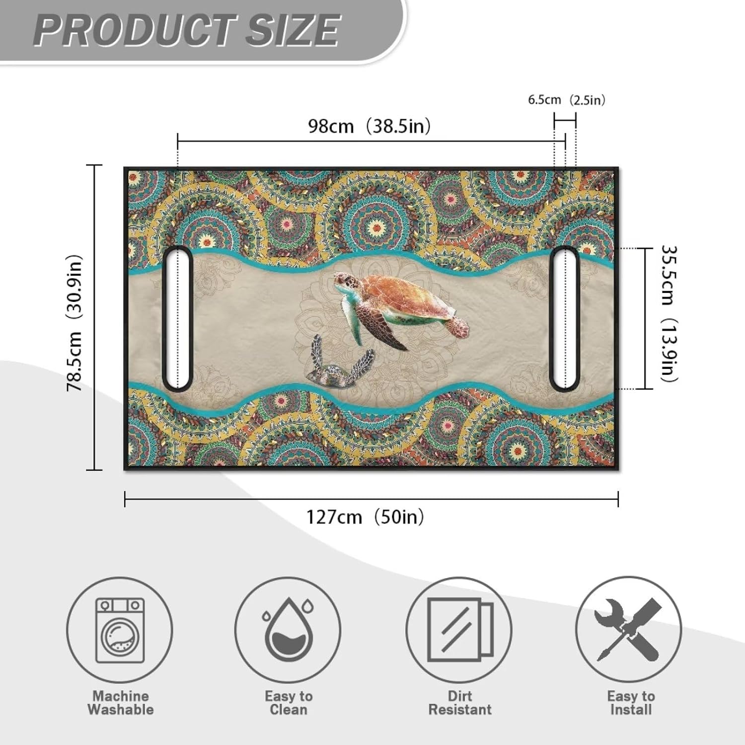 Aztec Turtle – Funda de asiento de carrito de golf, ajuste universal para la mayoría de los autos de club, decoraciones de carrito de golf, regalos