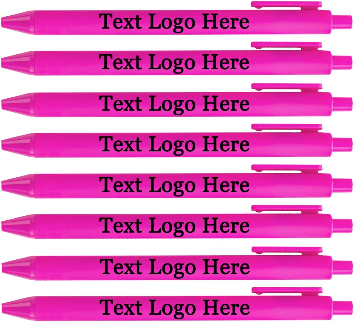 HEYZARDA Bolígrafos personalizados con logotipo, texto, nombre, bolígrafo personalizado para oficina, iglesia, escuela, negocios, 100 unidades, rosa