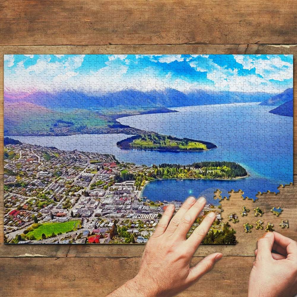 Rompecabezas de Nueva Zelanda de 1000 piezas de Nueva Zelanda Queenstown Hill Puzzle Travel Souvenir Madera