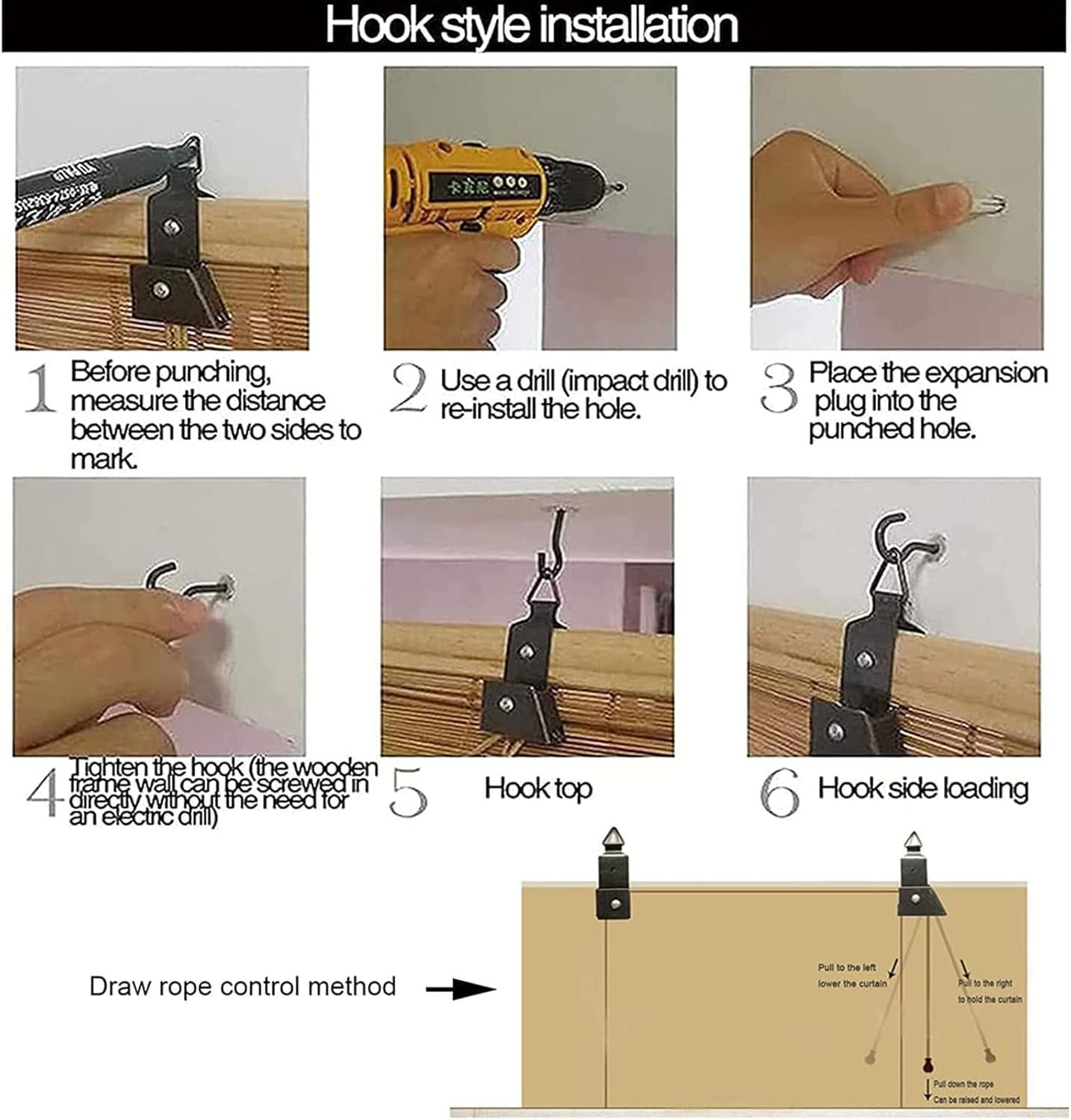 Persianas de bambú para ventanas, persianas de bambú al aire libre para patio, persianas romanas de bambú que filtran la luz, persianas enrollables