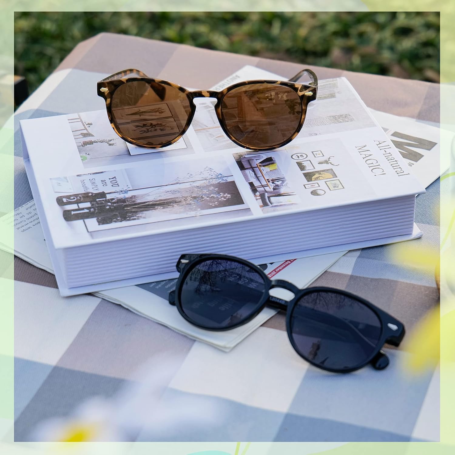 Madison Avenue Gafas de sol redondas bifocales de lectura para mujeres y hombres, bisagra de resorte, protección UV, lentes de lectura solar