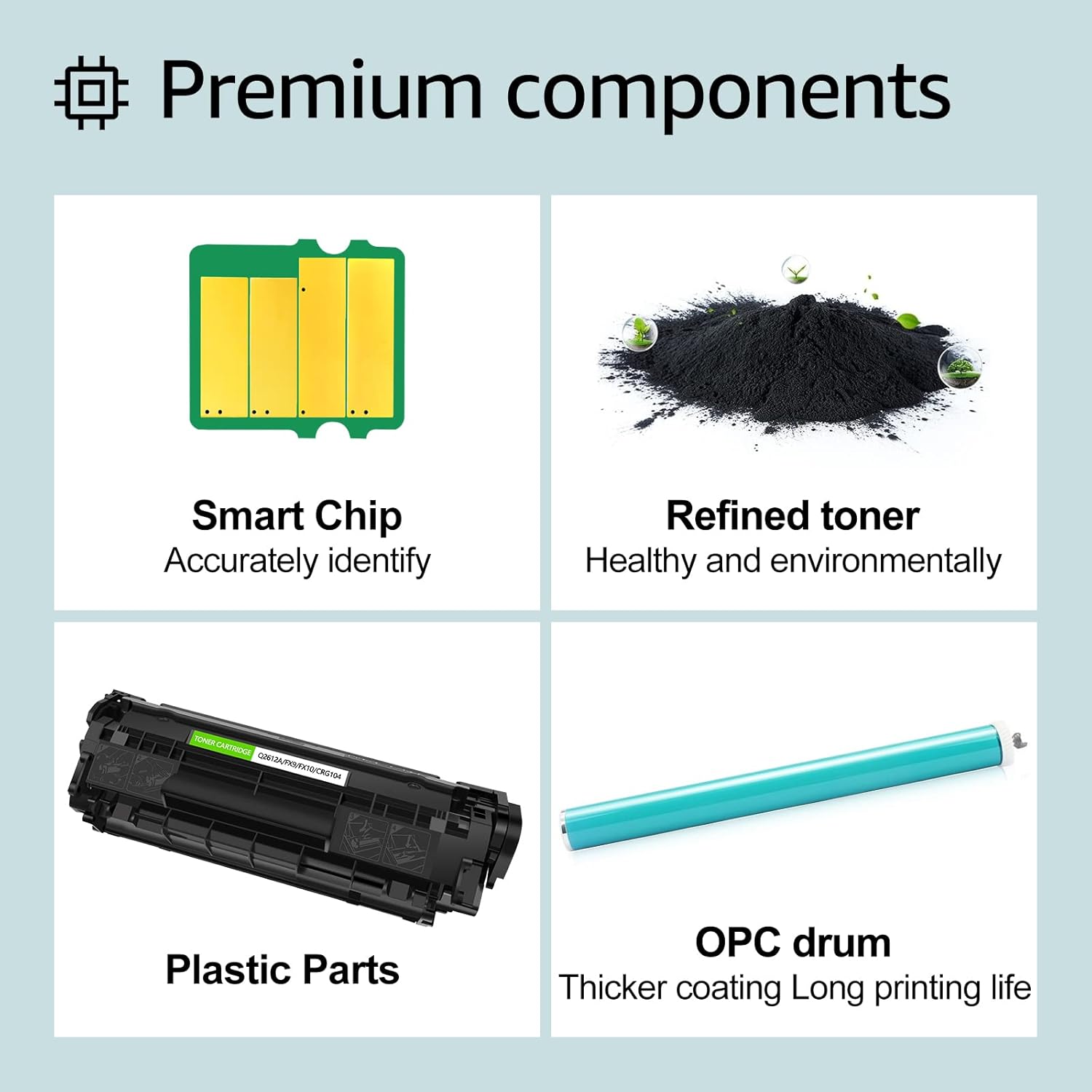 greencycle Cartucho de tóner de repuesto 12A compatible con HP 12A Q2612A (negro) Laserjet 1010 1012 1018 1020 1022 1022N 3015 3030 3052 3055 M1005