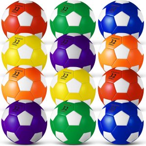 12 pelotas de fútbol con inflador, tamaño oficial 345, pelota de fútbol para niños y adultos, práctica de entrenamiento deportivo de regreso a clases 12 pelotas de fútbol con inflador, tamaño oficial 345, pelota de fútbol para niños y adultos, práctica de entrenamiento deportivo de regreso a clases