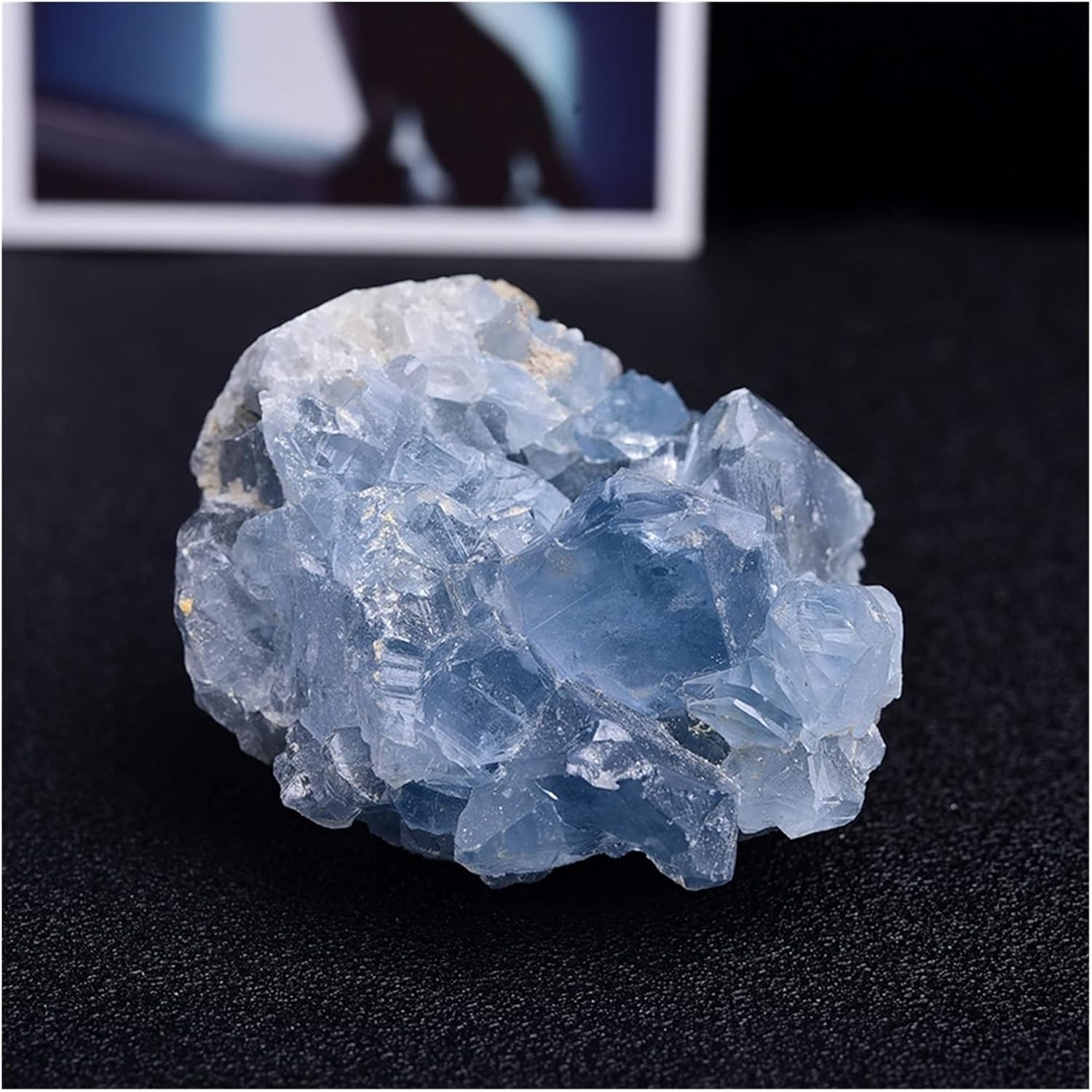 Feng Shui Decorate Natural Beautiful Madagascar Celestite Crystal Raw Druzy Cluster Sky Blue Geode Rough Specimen Natural Rough Jewelry Accessories