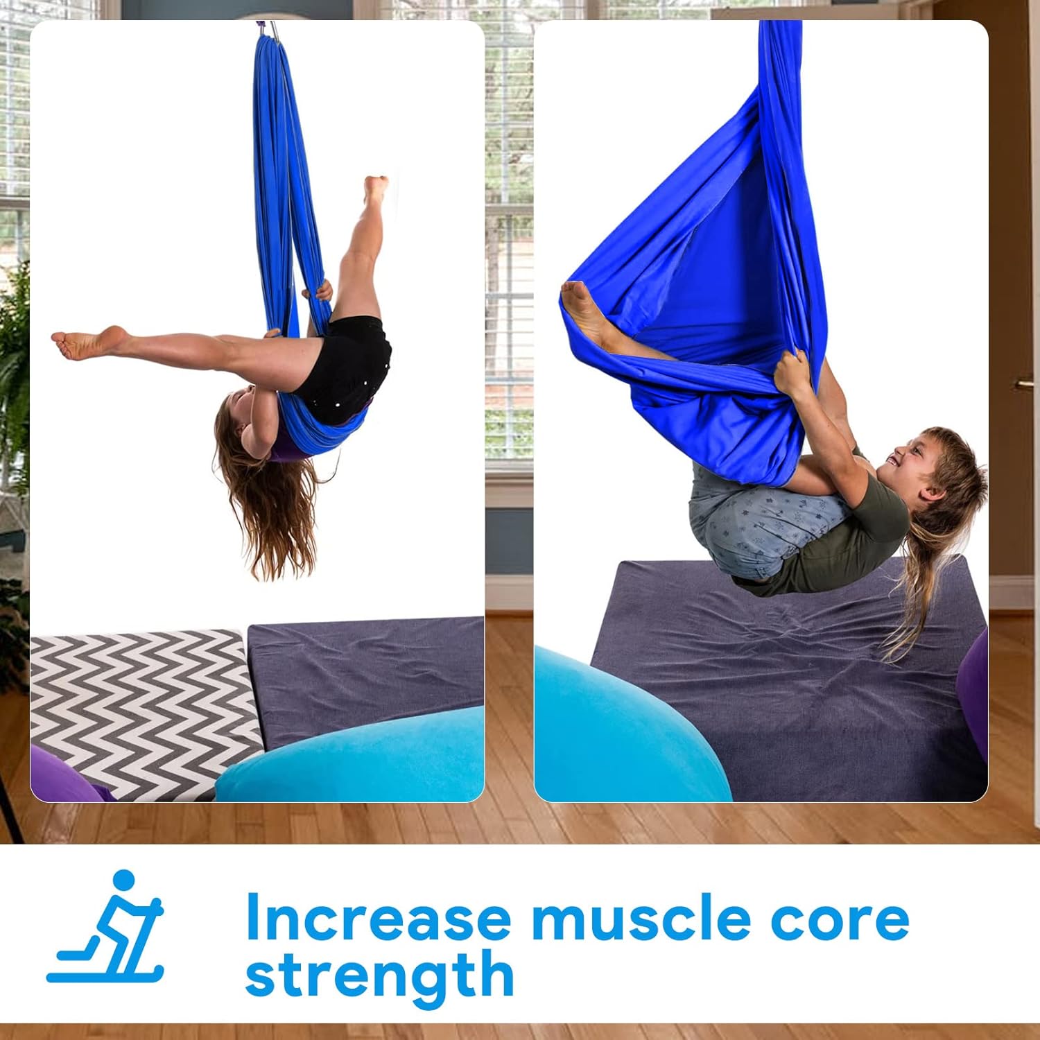 Columpio sensorial, columpio de terapia para niños y adultos, columpio para acurrucarse en interiores y exteriores, hamaca columpio para niños con