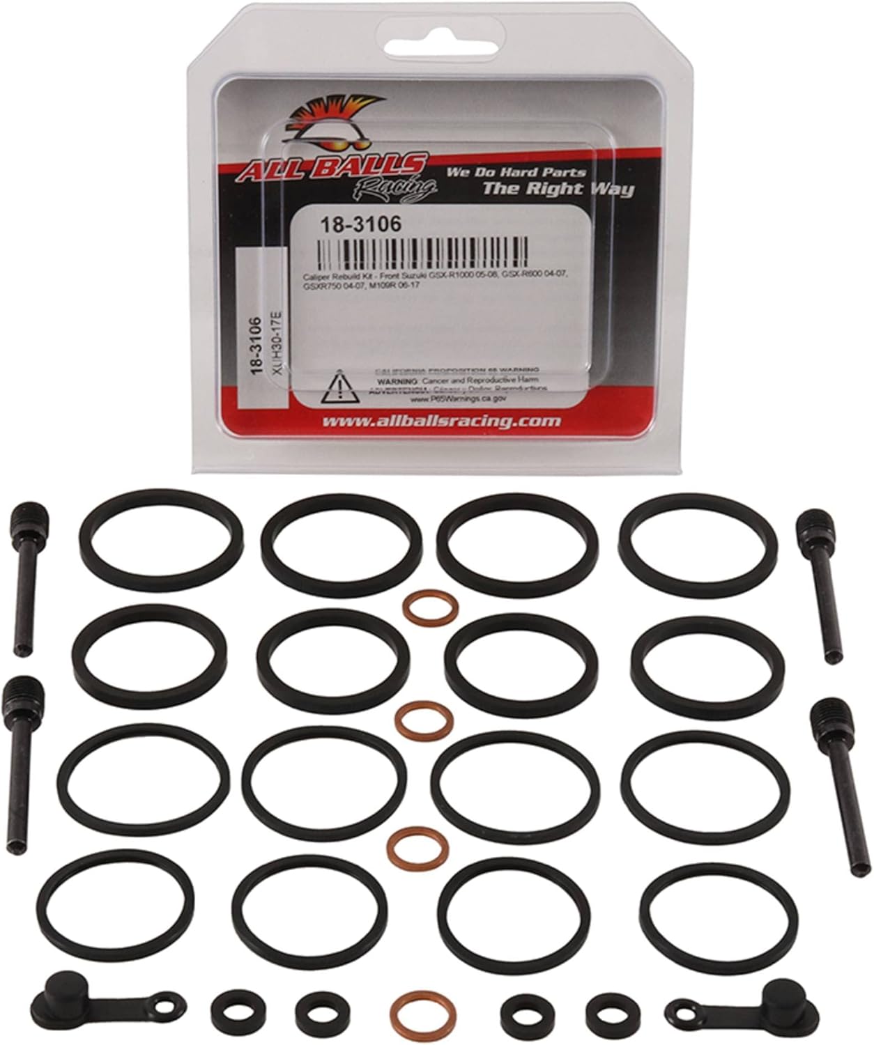 All Balls Racing Kit de reconstrucción de pinza delantera 18-3106 compatible conreemplazo para Suzuki M109R 17