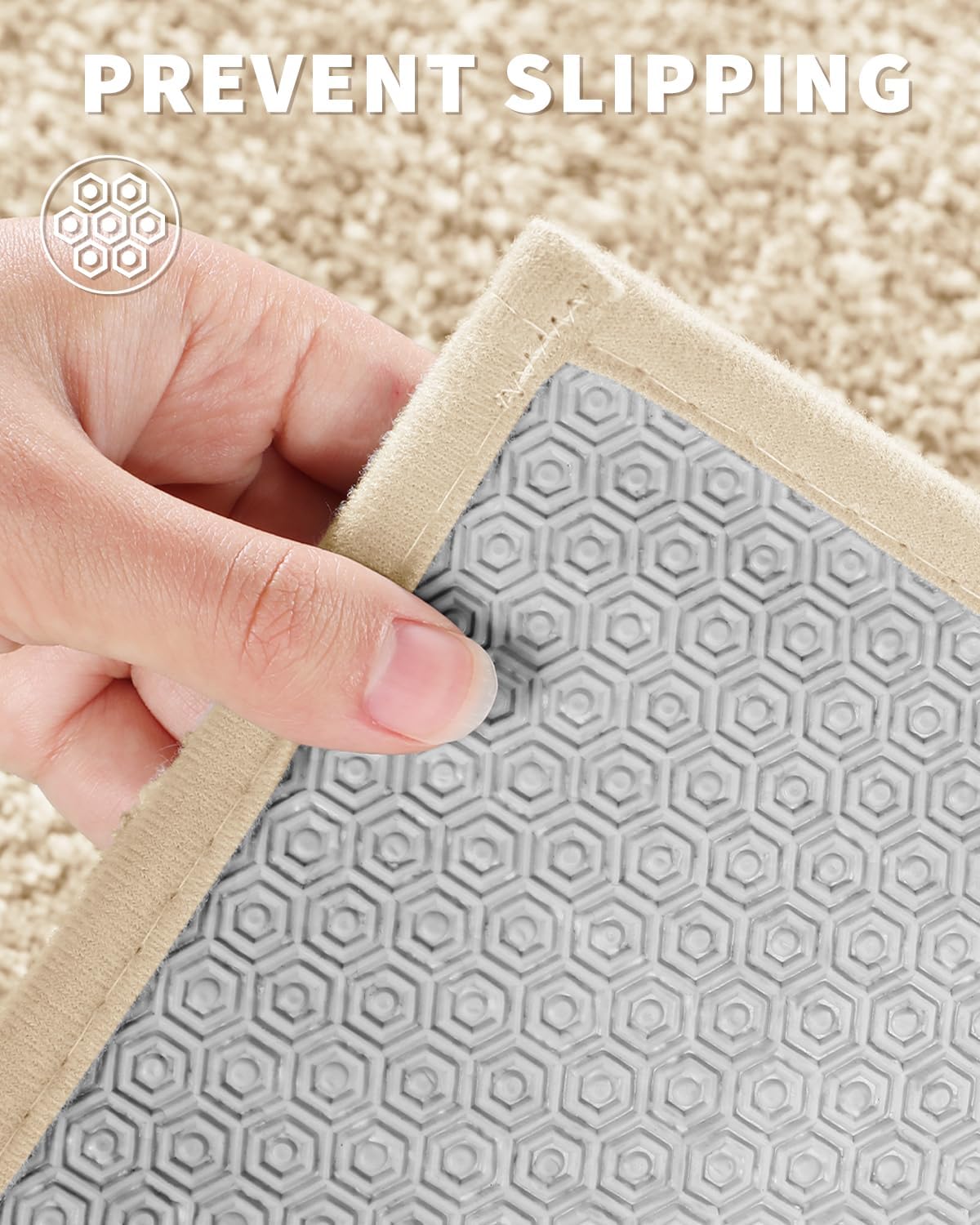 Yimobra Alfombras de baño, extra suaves y cómodas, antideslizantes, absorbentes de agua y gruesas, lavables a máquina, alfombras peludas para duchas