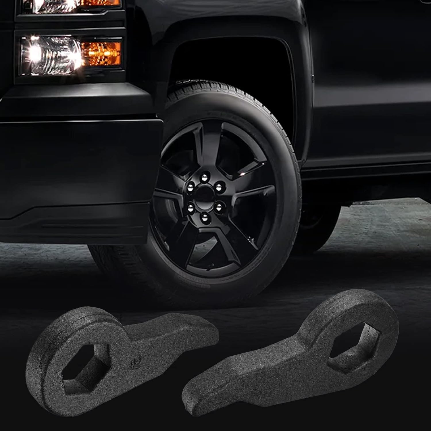 BDFHYK Kits de elevación de nivelación de 1-3 pulgadas compatibles con Chevrolet Silverado y GMC Sierra 2500HD 3500HD, llave de barras de torsión de