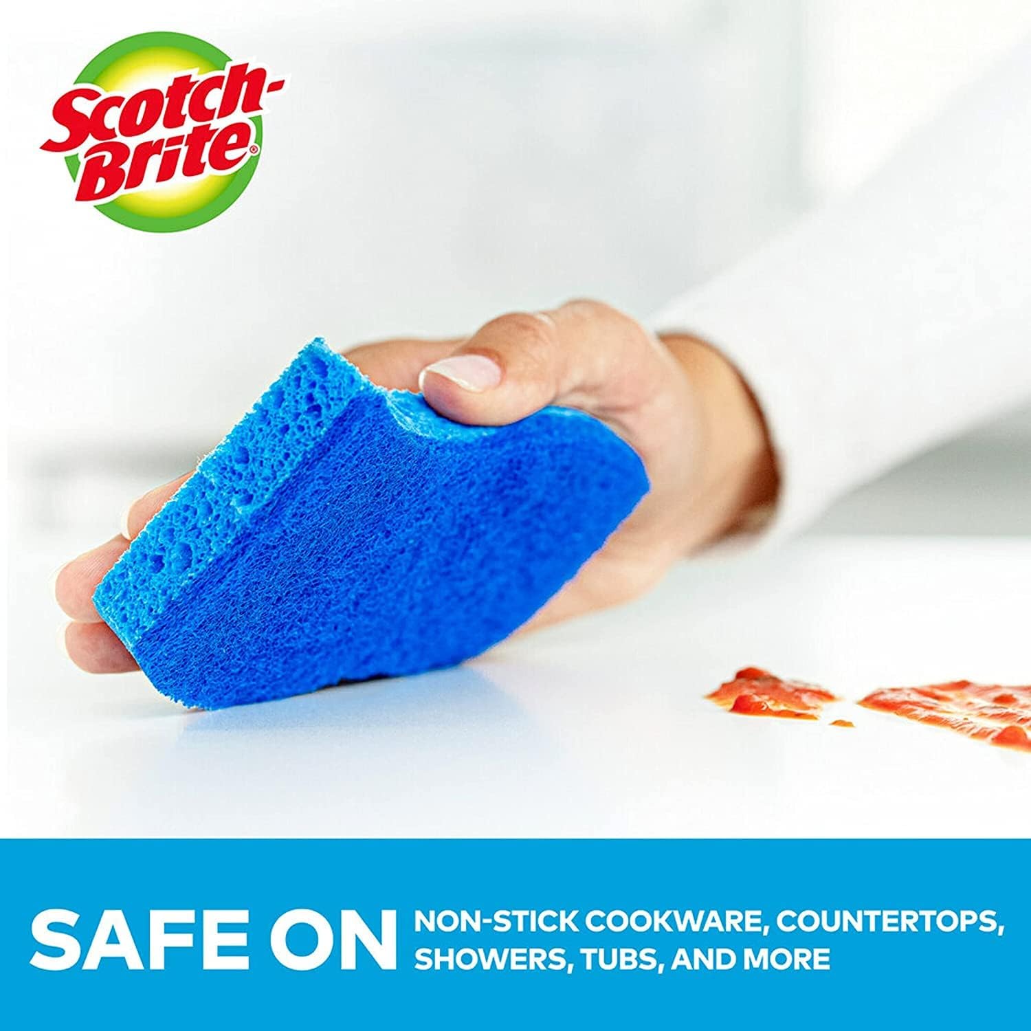 3M Scotch Brite – Esponja exfoliante (10, antiarañazos)