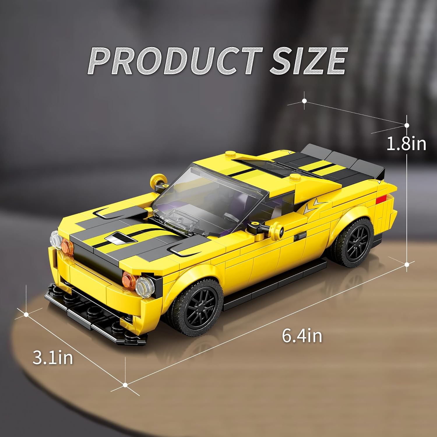 ZYLEGEN Kit de construcción de autos súper deportivos, juguete de construcción de modelo Hypercar, kit de bloques de construcción de autos de