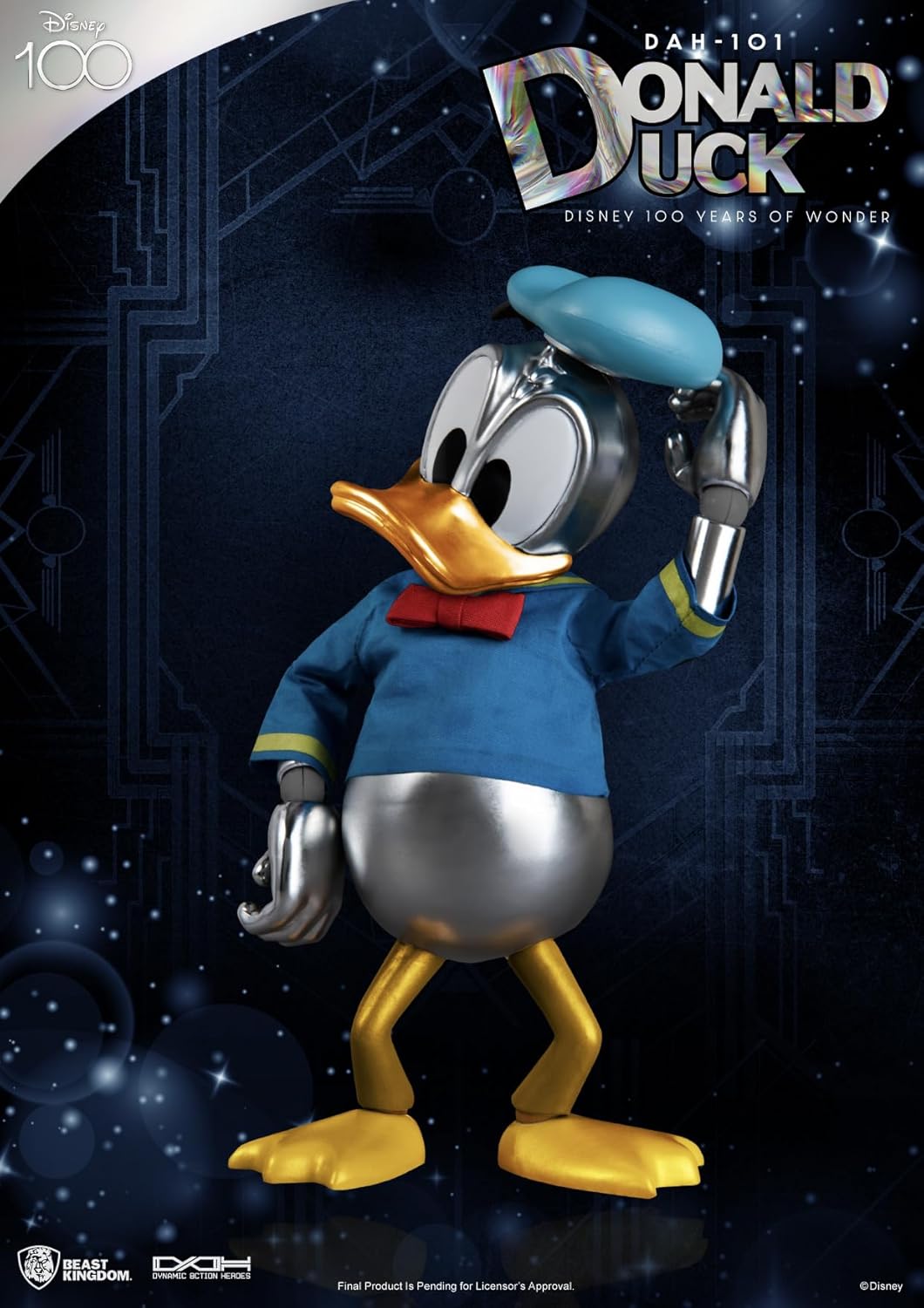 Disney 100 Years of Wonder Donald Duck DAH-101 – Figura de acción dinámica de héroes de 8 cciones