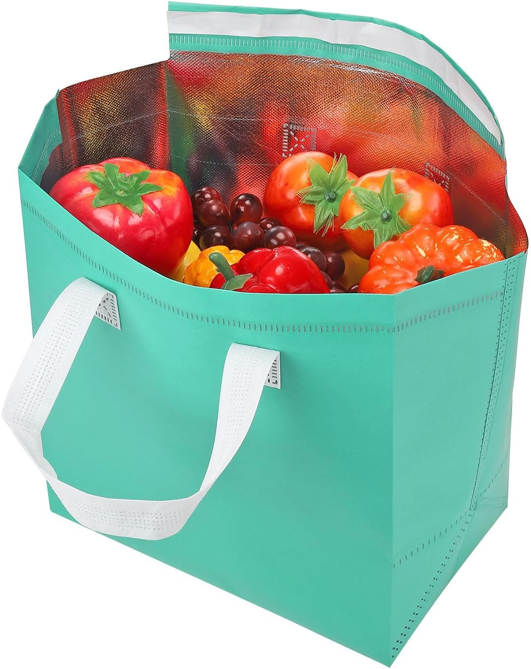 PATIKIL Bolsas aisladas para llevar, 35 bolsas aislantes térmicas de comestibles de 9.4 x 5.9 x 10.2 pulgadas para entrega de alimentos fríos y
