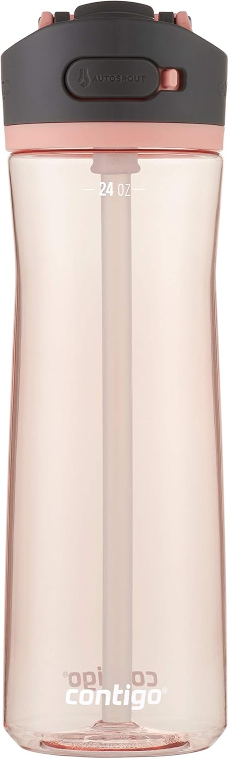 Contigo AUTOSPOUT Botella de agua, 24 oz, limonada rosa