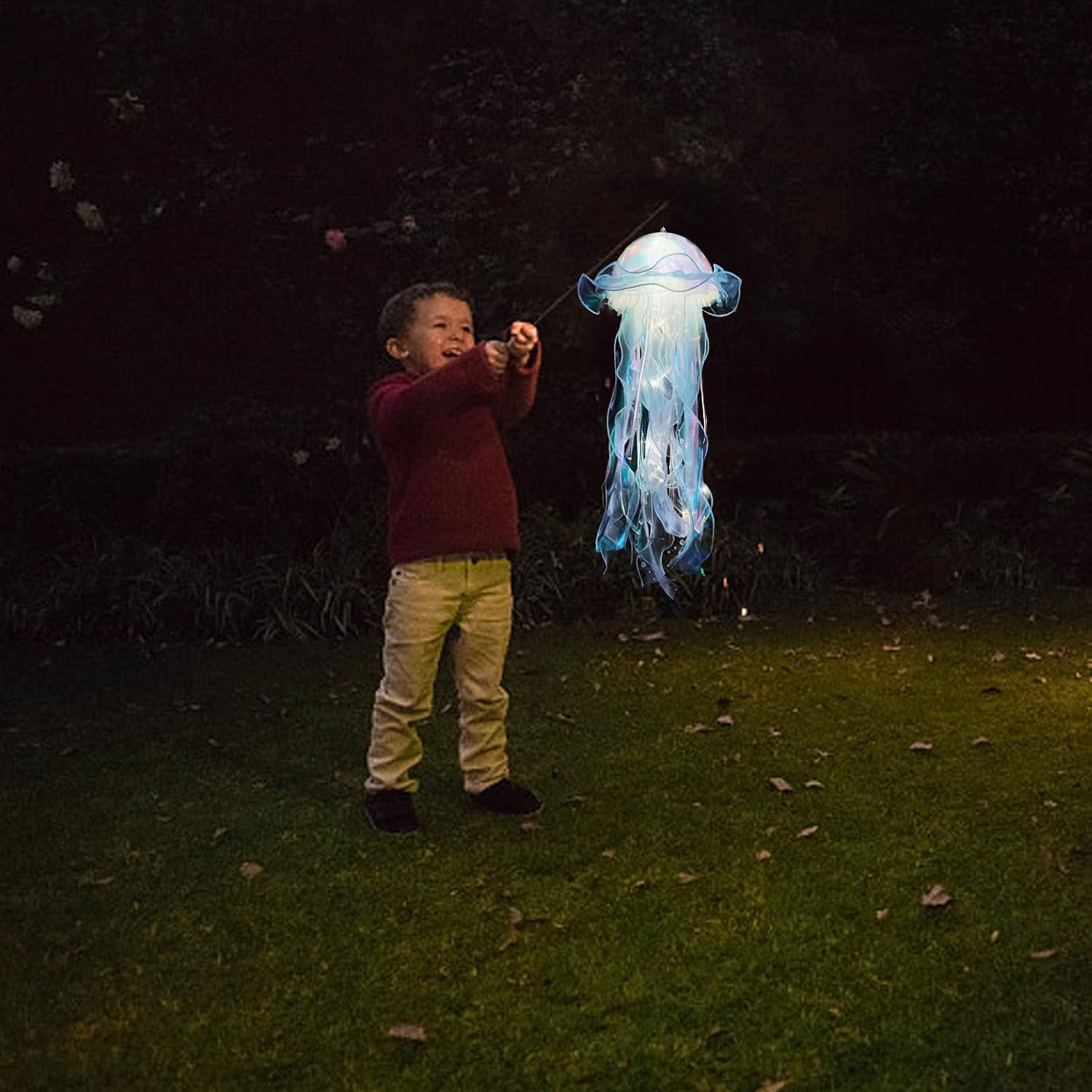 Lámpara de medusa nocturna hecha a mano creativa DIY luces LED portátiles Halloween decoración de habitación al aire libre lámparas decorativas