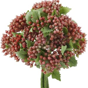 DILATATA Tallos de bayas artificiales de bayas artificiales de bayas de acebo de 12 pulgadas para festivales, manualidades de vacaciones y DILATATA Tallos de bayas artificiales de bayas artificiales de bayas de acebo de 12 pulgadas para festivales, manualidades de vacaciones y