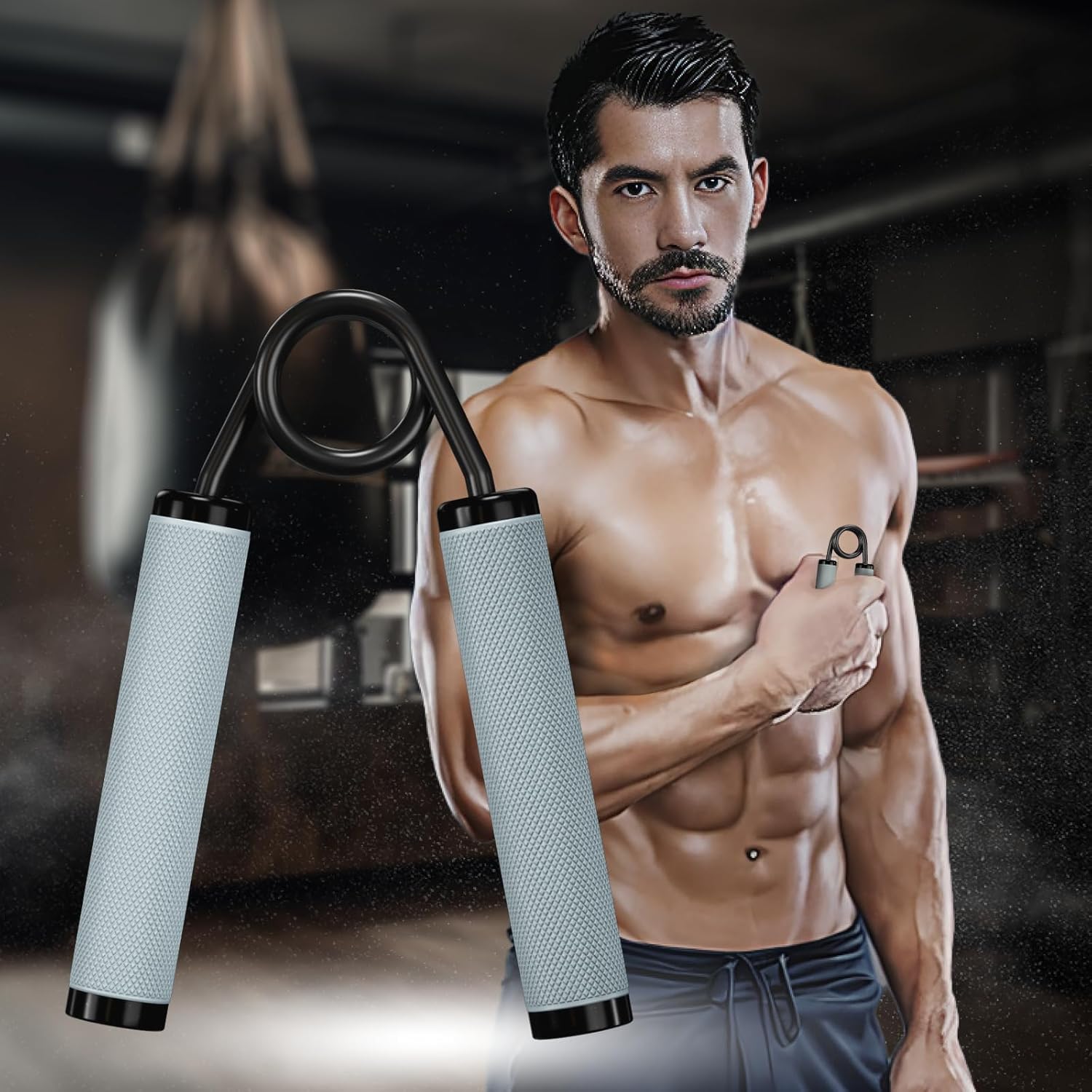 KDG Grip Strength Trainer 4 Pack,50LB-200LB Rubber Metal Hand Grip Strengthener,Non-Slip Forearm Exerciser, Heavy-Duty Hand GripperHand Exerciser