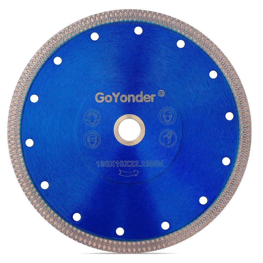 GoYonder Diamond Blade – Hoja de sierra de diamante superfina de 7 pulgadas, hojas de azulejos de 7 pulgadas para cortar azulejos de porcelana,