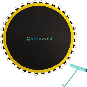 SkyBound Premium Trampoline Replacement Mat Fits 12 Foot Frames wSpring Tool UV Sunguard for Longer Lasting Stitching Durable V-Rings Bounce Safely SkyBound Premium Trampoline Replacement Mat Fits 12 Foot Frames wSpring Tool UV Sunguard for Longer Lasting Stitching Durable V-Rings Bounce Safely