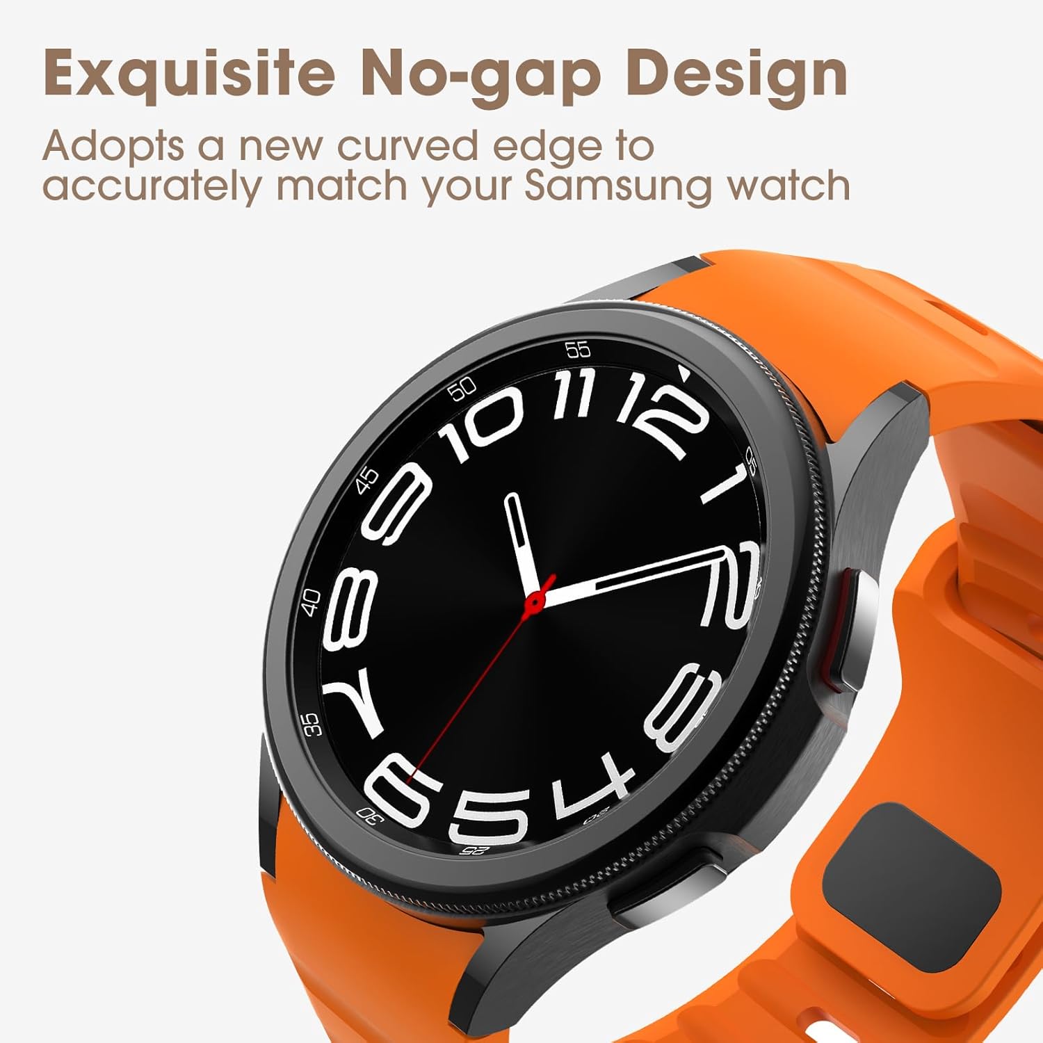 Correa resistente sin huecos compatible con Samsung Galaxy Watch 4 5 6 Band 1.732 in 1.575 inGalaxy Watch 6 Classic Band 1.850 in 1.693 inWatch 5
