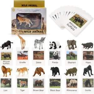 Juego a juego de animales con tarjetas flash, figuras de animales realistas, juguetes de animales salvajes para aprendizaje educativo, actividades Juego a juego de animales con tarjetas flash, figuras de animales realistas, juguetes de animales salvajes para aprendizaje educativo, actividades