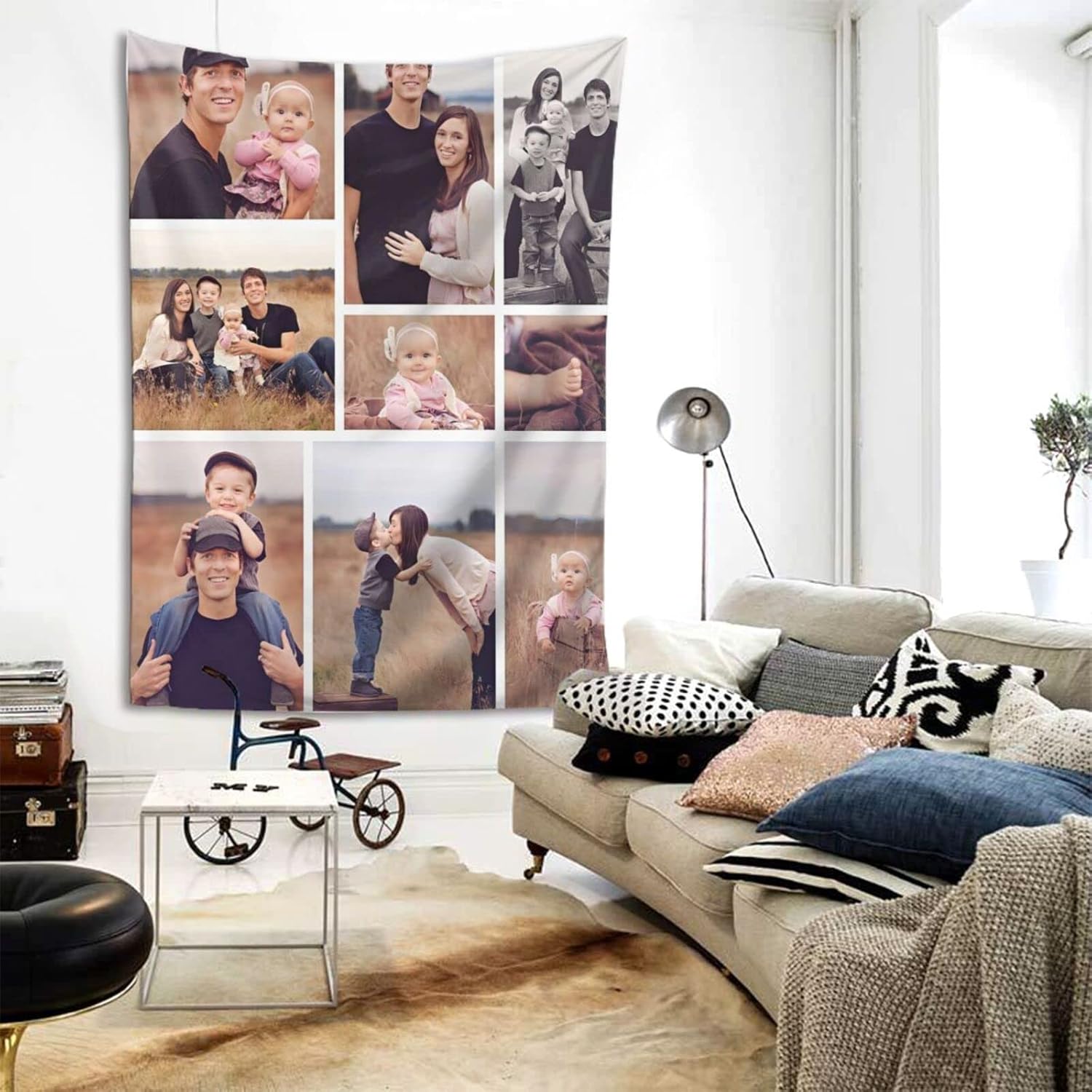 Tapices personalizados con imágenes y texto. Personaliza tus propios tapices de collage, decoraciones de pared, tapices para decoración del hogar,