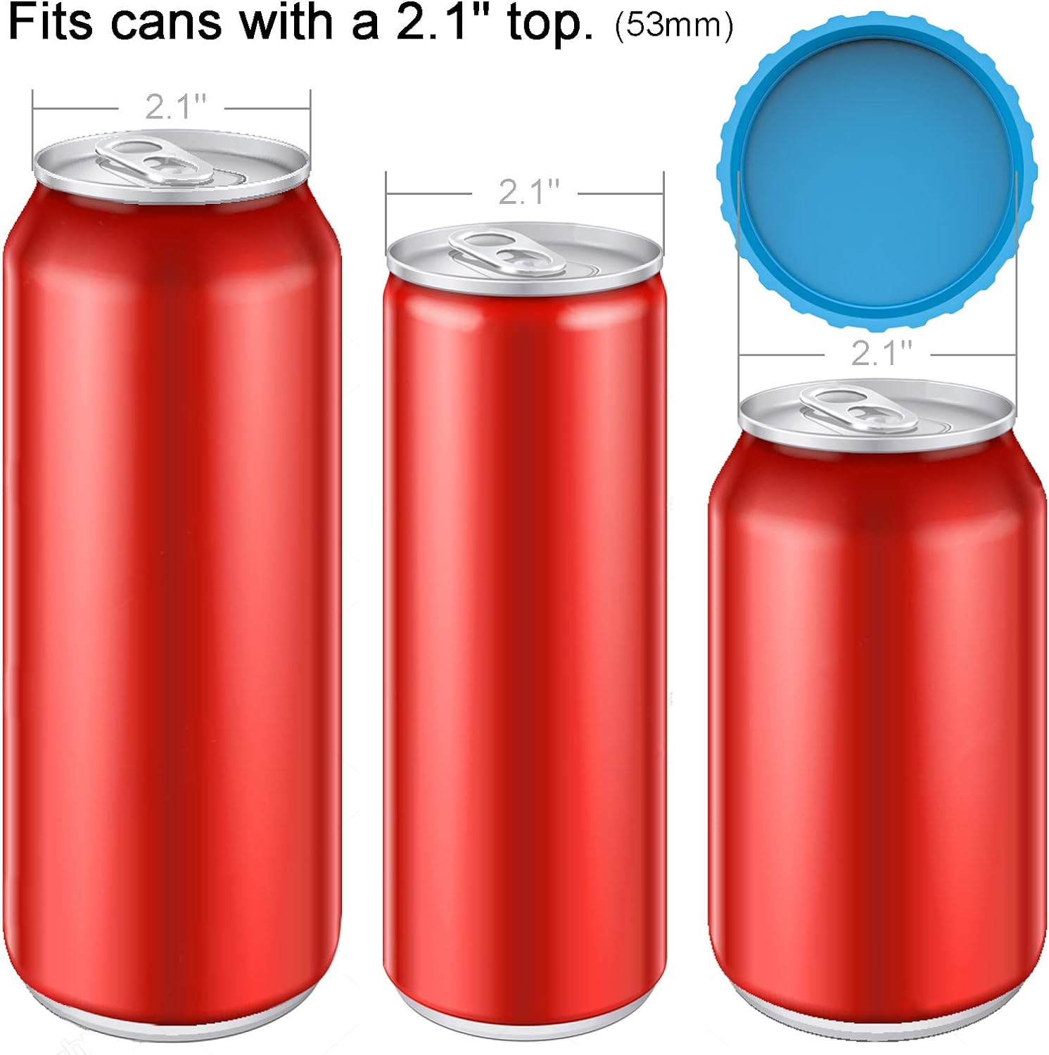 Tapas de silicona para latas de soda, tapas de latas, tapas de latas, protector de latas, tapón de latas, se adapta a latas de refresco estándar