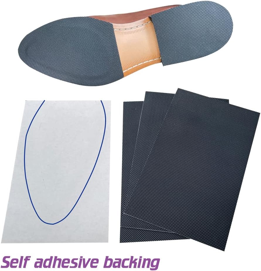 Unikstep Protector de suela de zapatos de 4 piezas antideslizante (Negro)