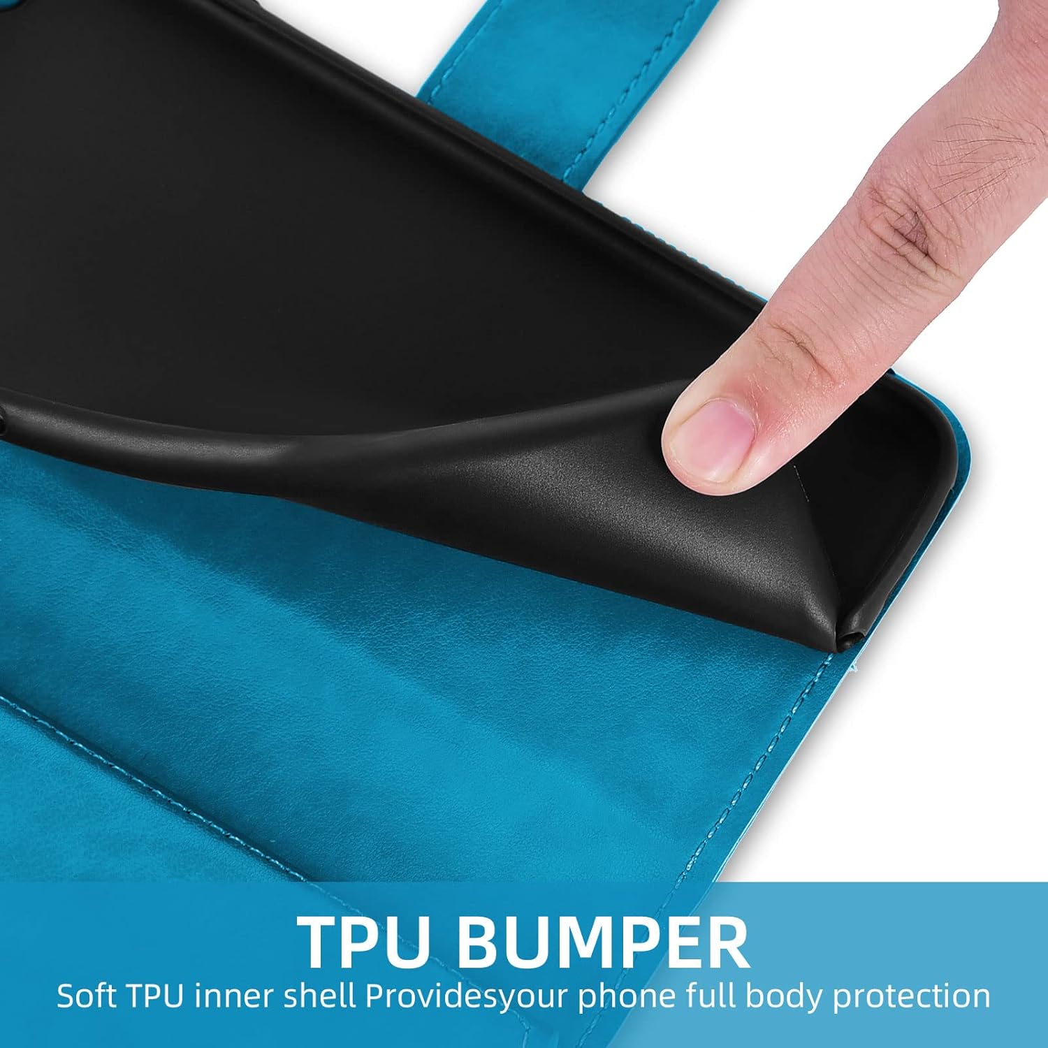 Asuwish Compatible con iPhone 7plus 8plus 78 Plus Funda tipo cartera y protector de pantalla de vidrio templado, funda de cuero con tapa para