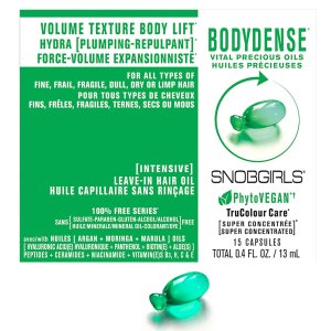 SNOBGIRLS BODYDENSE – Aceite vegano para el cabello con aceite de argán, ácido hialurónico, aceite de moringa, aceite de marula y vitaminas para SNOBGIRLS BODYDENSE – Aceite vegano para el cabello con aceite de argán, ácido hialurónico, aceite de moringa, aceite de marula y vitaminas para