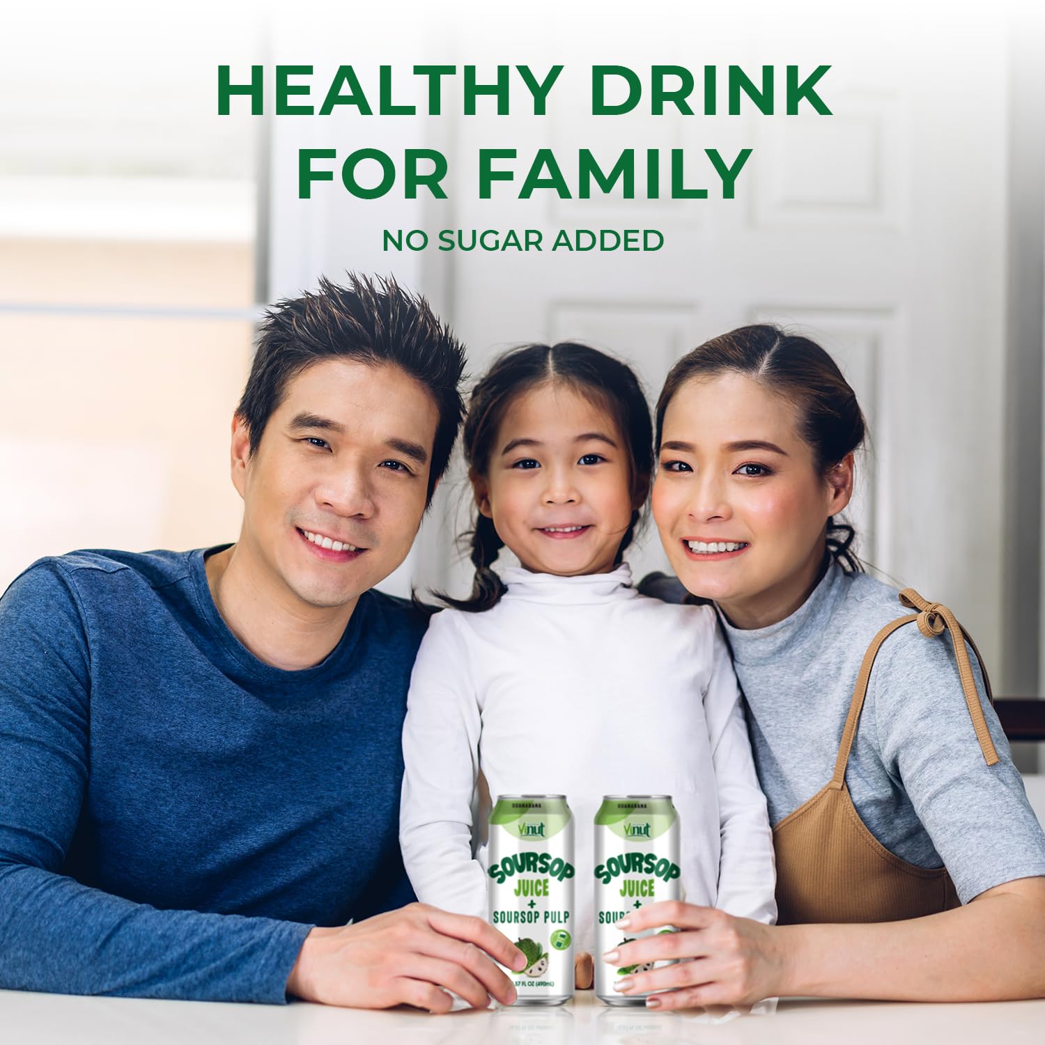 Vinut 100% jugo de guanábana con pulpa (16.57 onzas líquidas, paquete de 12), sin azúcar añadido, bebida de graviola de guanábana guanábana real,