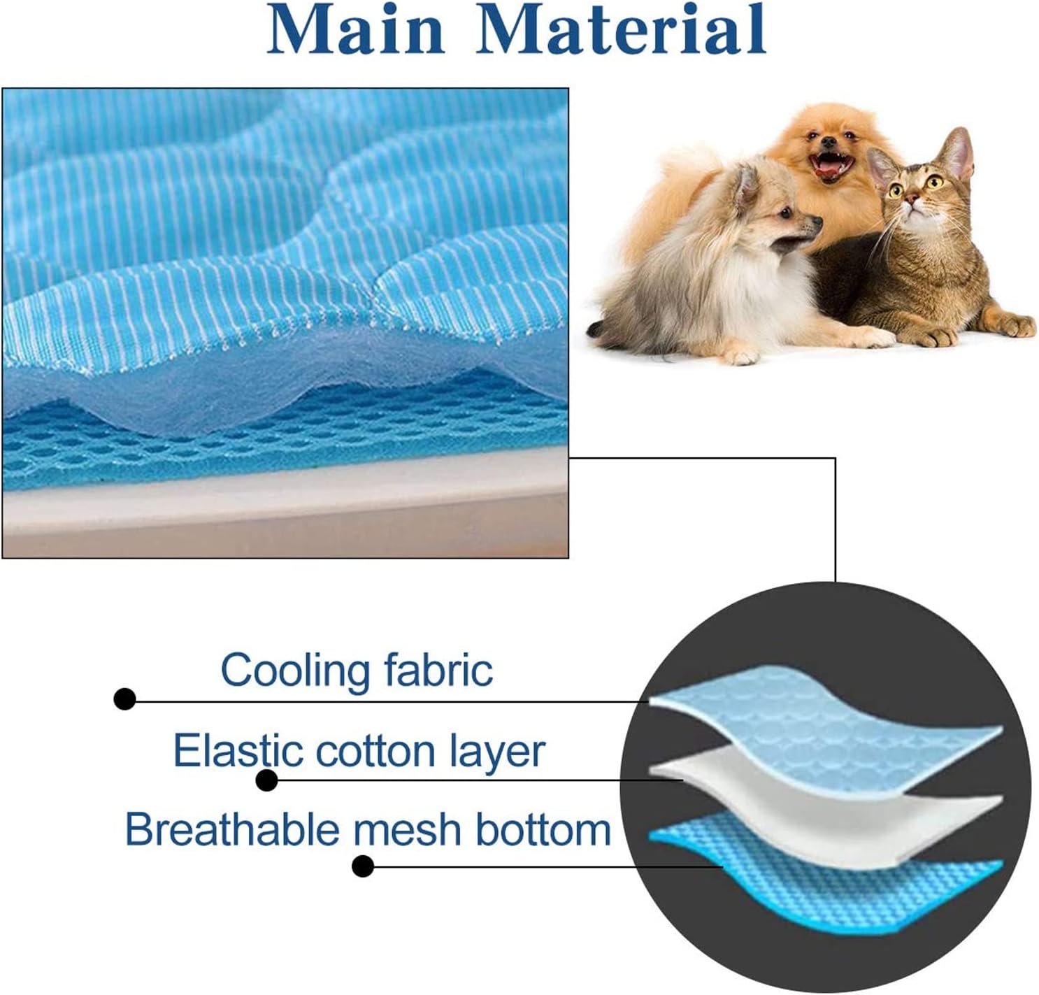 Almohadillas de enfriamiento, se mantienen frescas en la cama refrescante para perros Summe, fáciles de limpiar para suelos (marrón, S (19.7 x 15.7