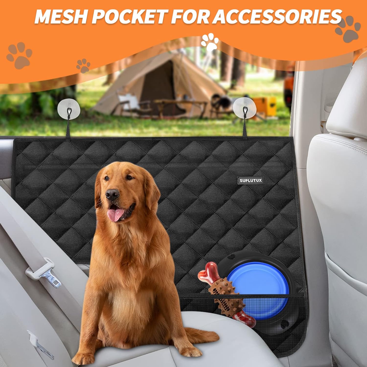 SuplutuX Protector de puerta de automóvil contra arañazos de perros, 2 protectores de puerta de vehículo para perros, cubierta de puerta de