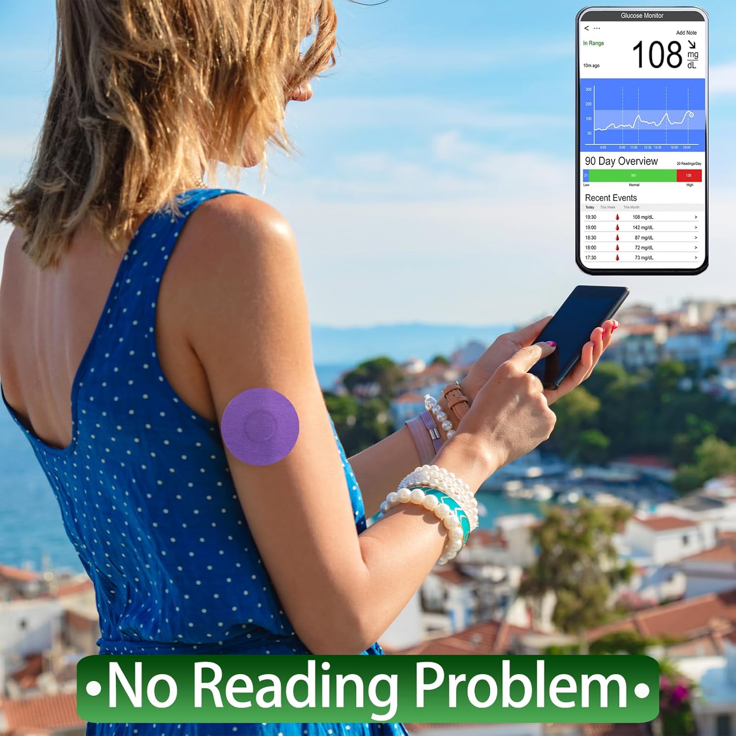 3 cubiertas impermeables para sensores, paquete de 20 parches adhesivos de estilo libre para libre, 3 cubiertas de sensores, cinta flexible CGM