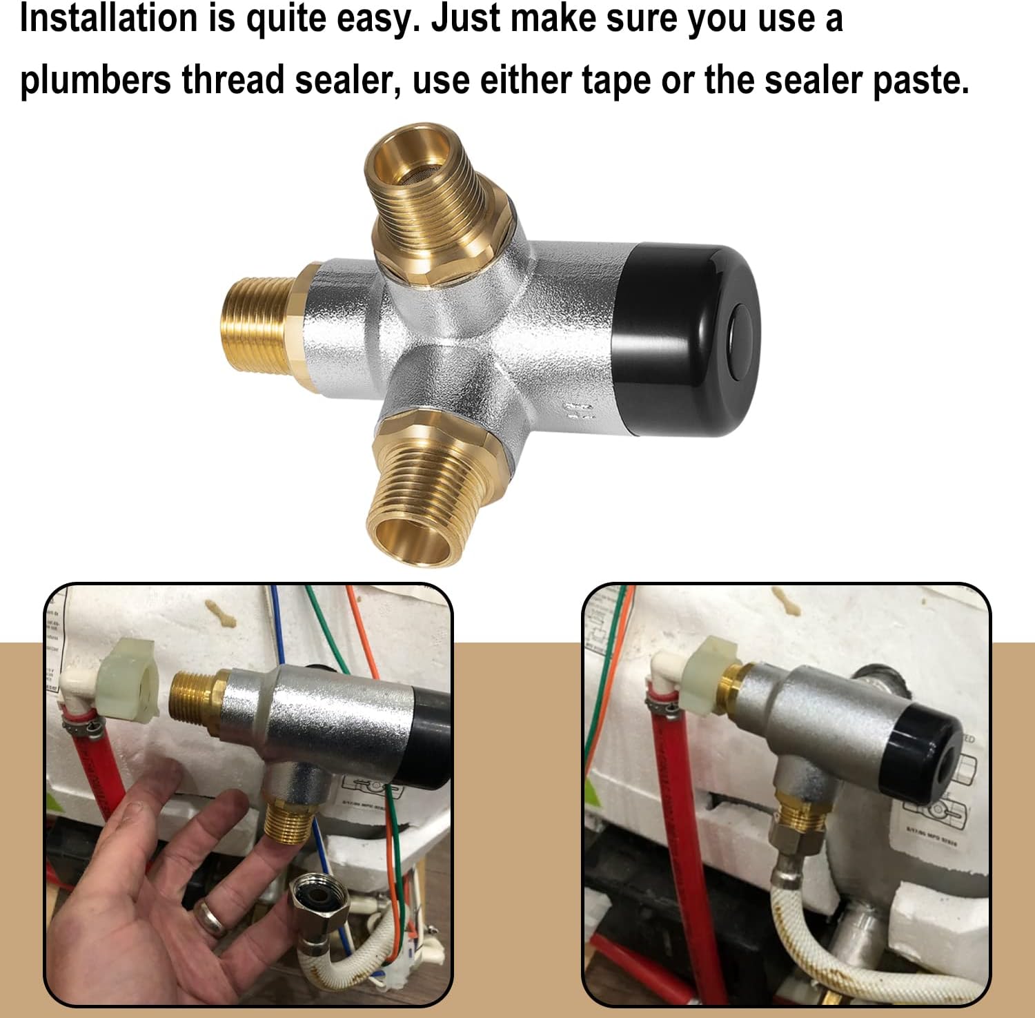 Válvula mezcladora 90029 compatible con calentador de agua Atwood serie XT, para modelos de 10 galones G16EXT, GE16EXT, GEH16EXT, etc., reemplazo
