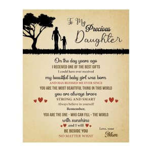 Mom’s Love to Daughter – Inspirational Family Wall Art, Mom & Daughter Silhouette Wall Print, Ideal Wall Decor For Girls Rooms Decor, Bedroom Decor, Mom’s Love to Daughter – Inspirational Family Wall Art, Mom & Daughter Silhouette Wall Print, Ideal Wall Decor For Girls Rooms Decor, Bedroom Decor,