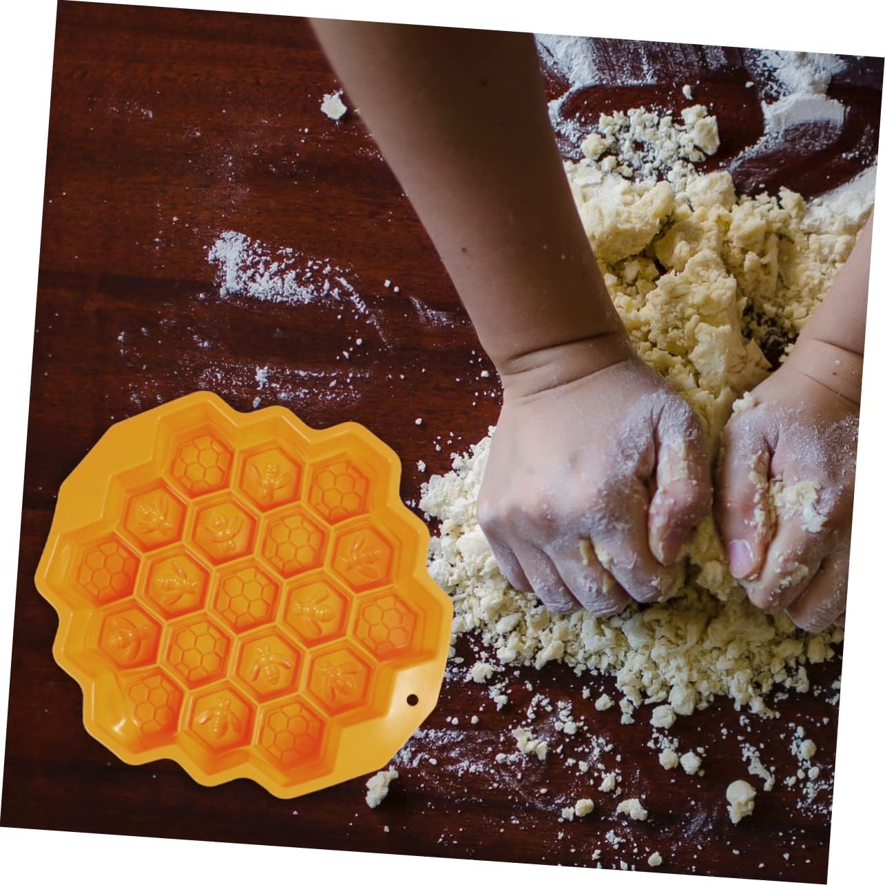 DOITOOL Molde de silicona para pastel de panal, moldes de silicona para cubitos de hielo, moldes de silicona para jabón, tostadas, horneados, moldes