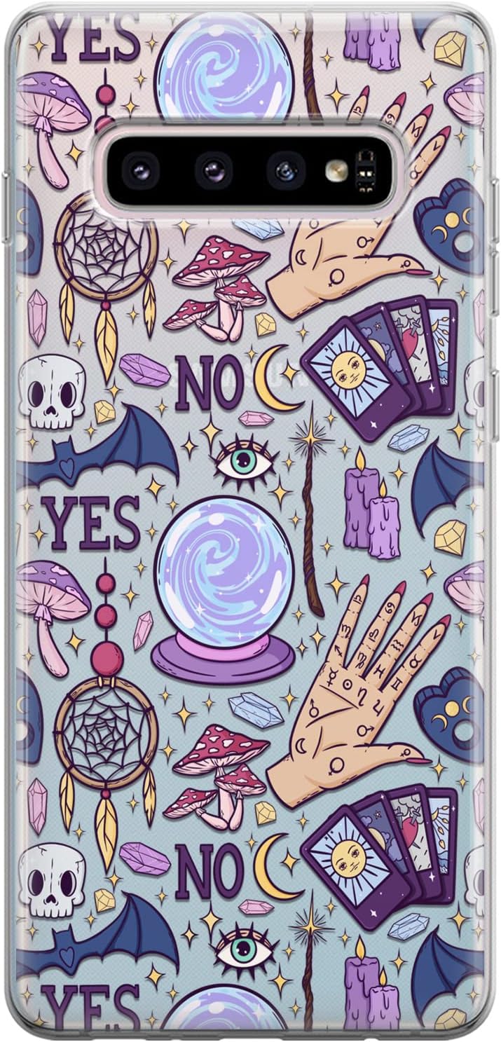 Funda para teléfono compatible con Samsung Galaxy S23 Ultra S22 S21 FE 5G S20 Note 20 10 Plus Dreamcatcher Tarot tarjetas parachoques lindo