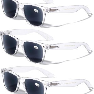 V.W.E. 3 pares de lentes de sol de lectura clásicos de los años 80, lector tintado, no bifocal, unisex V.W.E. 3 pares de lentes de sol de lectura clásicos de los años 80, lector tintado, no bifocal, unisex