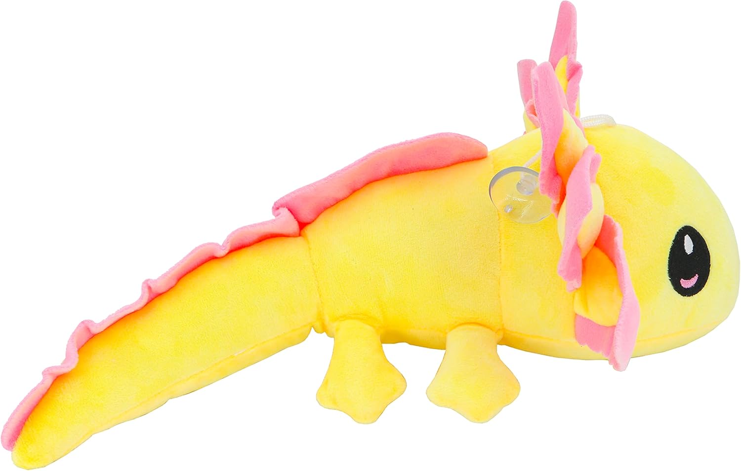 Juguete de peluche de ajolotl, suave y lindo animal de peluche de ajolote de salamandra, regalo para niños y niñas (amarillo)